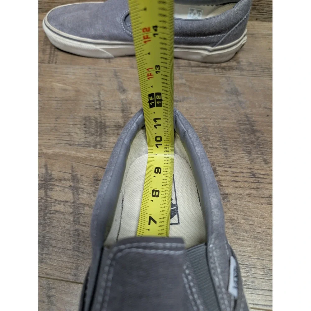 Vans Classic Slip-On Skate Shoes Unisex Size 9.5W / 8M‎ Gray Casual Style